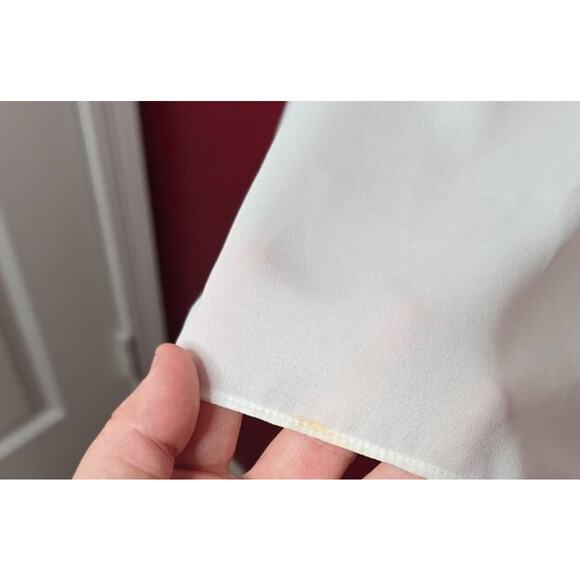 White House Black Market Chiffon Fringe Dressy Professional Tank Top - Picture 4 of 7